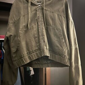 Aeropostale Army Green Cropped Jacket